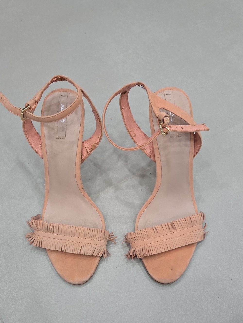 Aldo Coral Fringe Heeled Sandals Size 7 US/ 37.5
